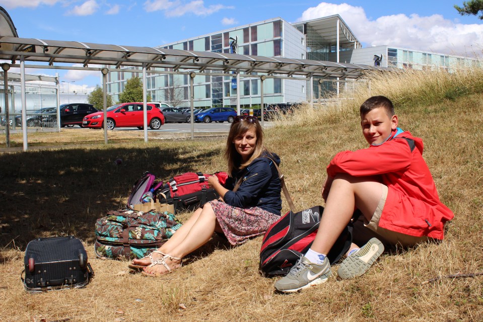 Maria and Oli were stranded for 24 hours as they waited for their flights