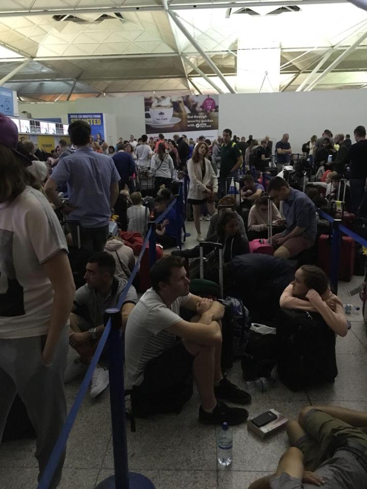 Hundreds of people were delayed at Stansted Airport