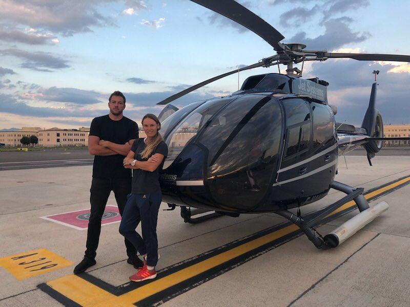  With Wozniacki and Lee enjoying wealthy careers in sport, the engaged couple are often jetting on holiday or seeing the sights from the sky