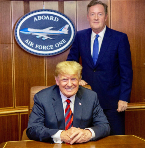  Donald Trump spoke to GMB presenter and long-time friend Piers Morgan aboard Air Force One