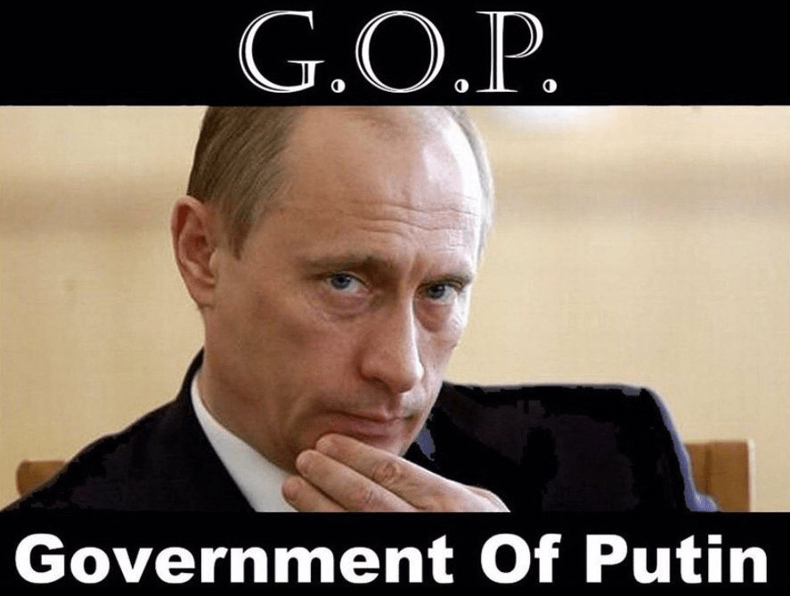 This one claimed the GOP, another name for the Republican party, actually stood for 'government of Putin'