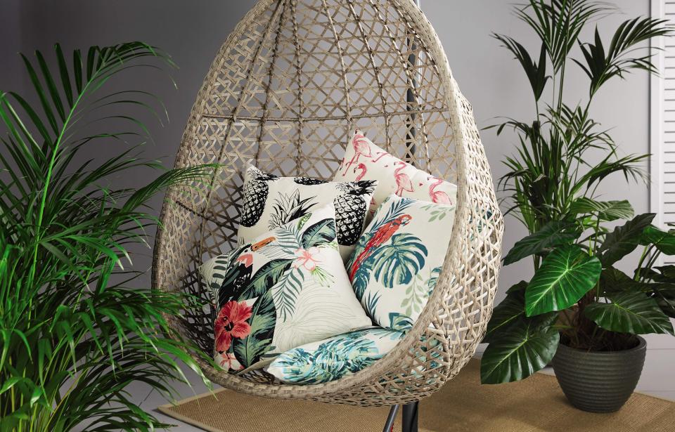  Aldi is launching a tropical homeware range tomorrow - and these cushions cost £6.99 a pop