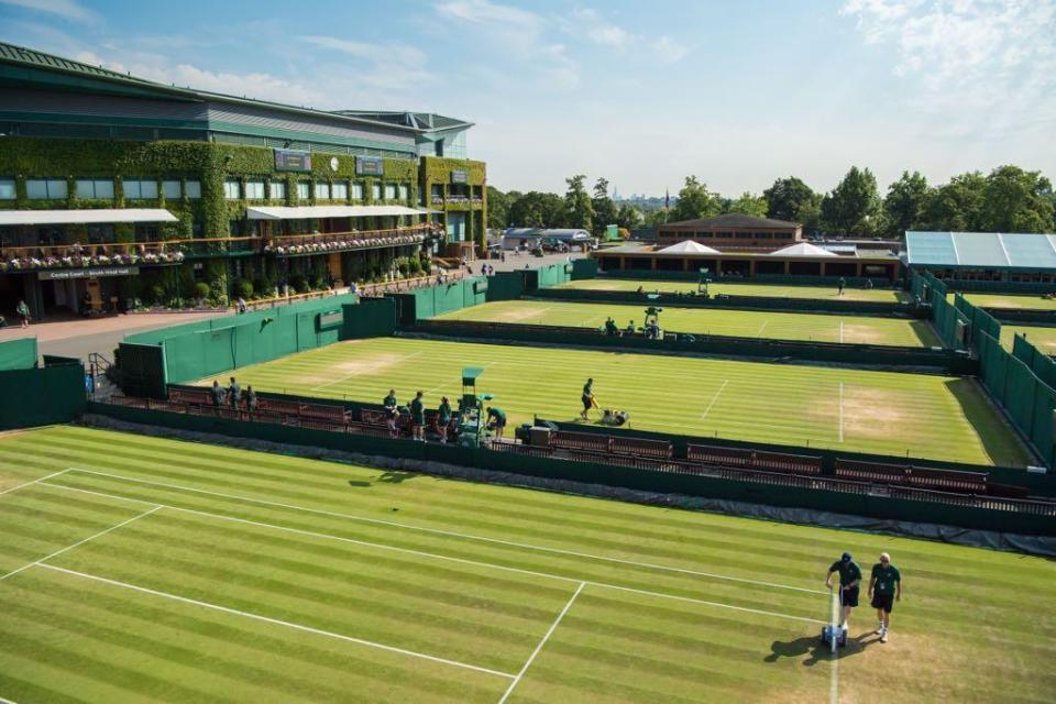  There are 38 grass courts for the team to prepare