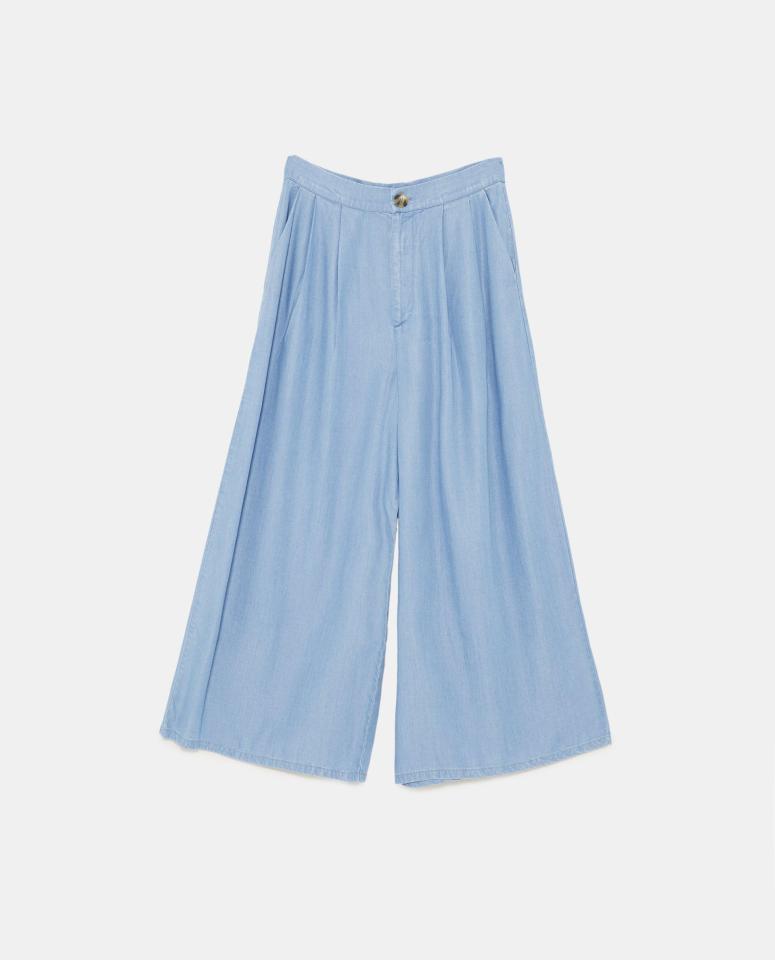  Beat the blues by wearing blue, sounds silly but these wide leg trousers are a great excuse to make up silly phases