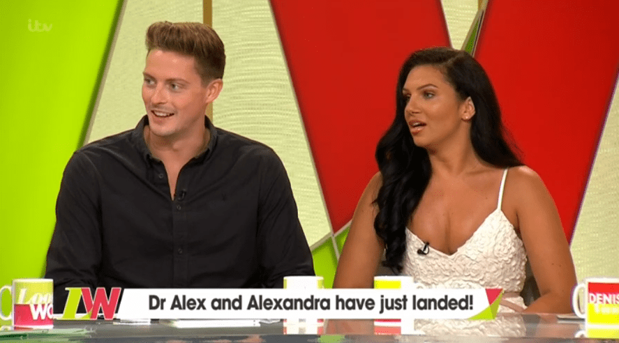  Alex appeared on the show alongside fellow Islander Alexandra Cane