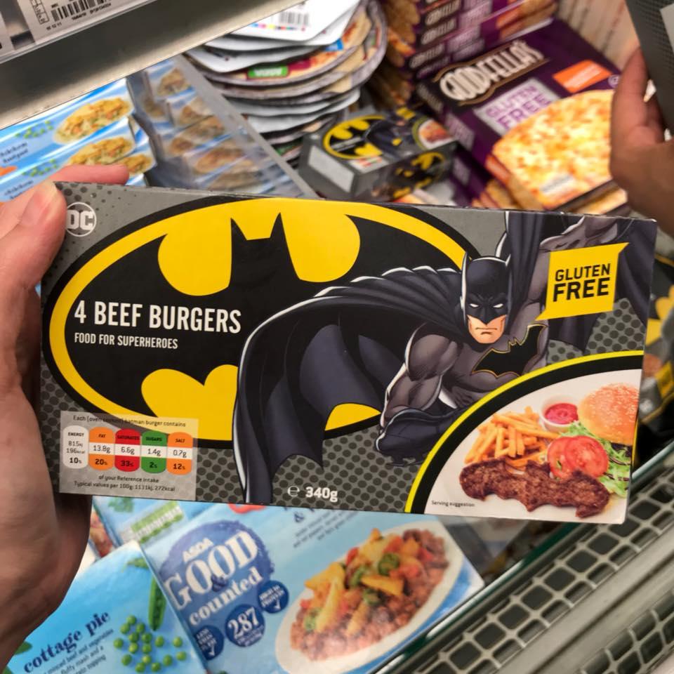  A range of burgers based on the popular superhero character is now selling in Asda