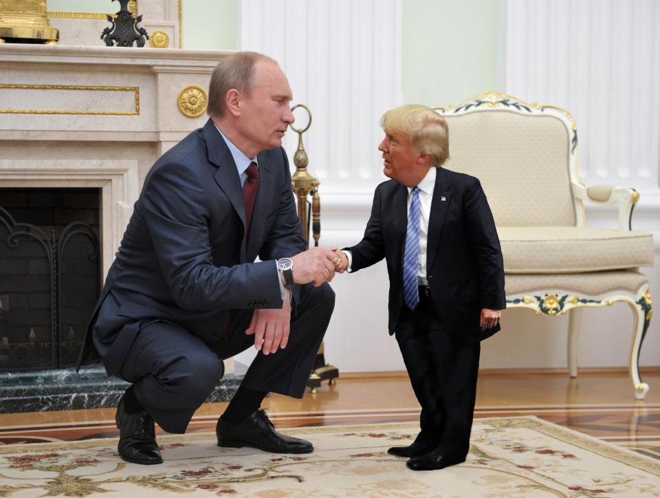  Here is yet another meme depicting Trump as a baby next to a fully grown Putin