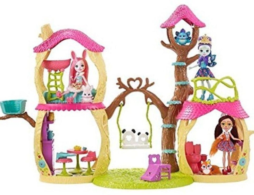  Multi-level panda playhouse set available with a prue panda doll and panda friend nari figure