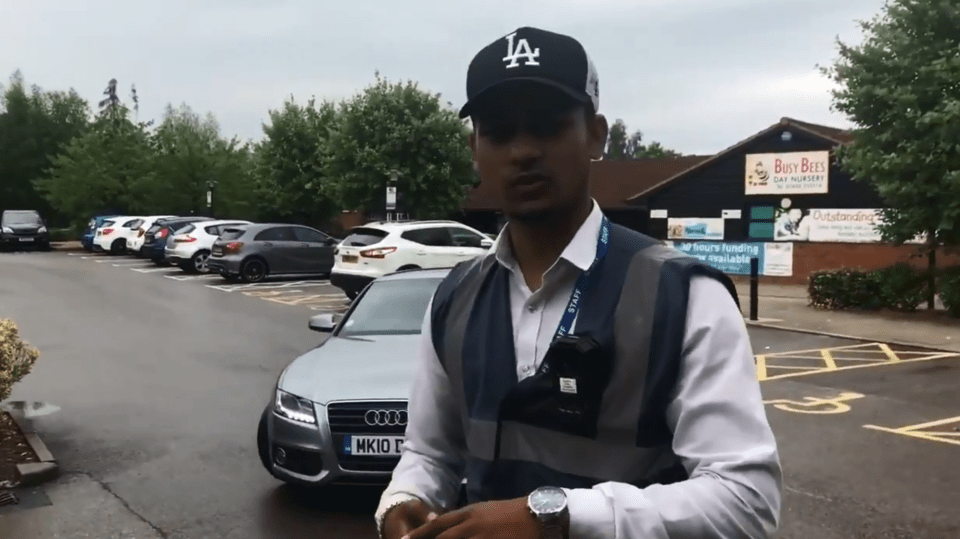 The parking attendant tickets an ambulance because paramedics stopped in the heat to get a bottle of water outside a Tesco in Cheshire 