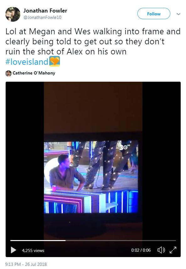  One viewer shared a clip on Twitter to highlight the moment