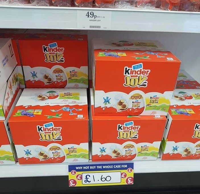  Home Bargains is selling a huge box of 32 Kinder eggs for just £1.60