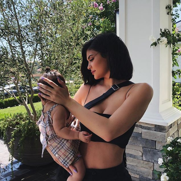  Kylie Jenner has shared a snap of her daughter Stormi wearing Burberry