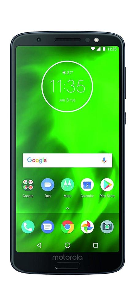  The Motorola Moto G6 has a large 5.7-inch screen with an impressive Full HD+ resolution