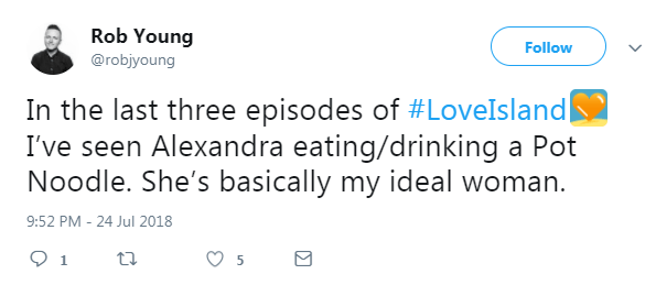  Alexandra has eaten them for the last three episodes