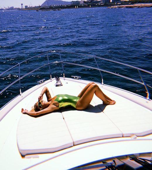 Rita Ora has been soaking up the sun on a luxury yacht