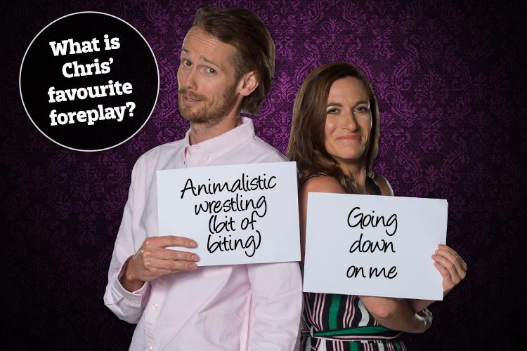  Anna Finn, 34, and Chris Wright, 29, have been together for eight months and take part in our naughty quiz