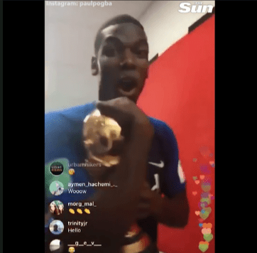  Paul Pogba chanted the song during an Instagram live video