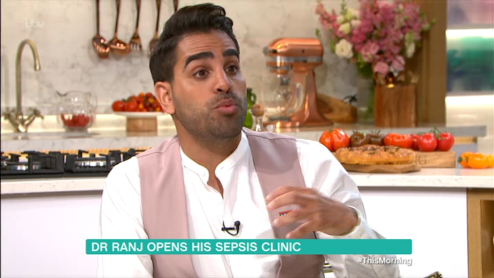 Dr Ranj discussed the life-threatening infection with Amanda Holden and Rylan 