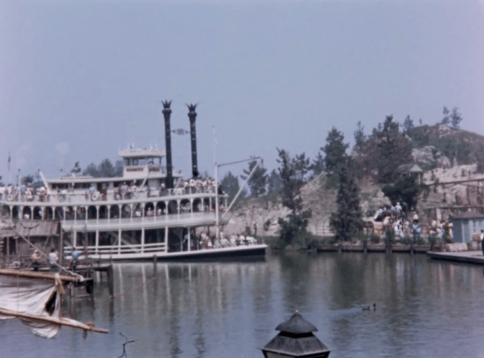  Passengers take a ride on a steam ship in the vintage video