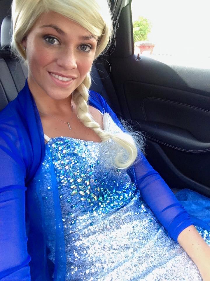  Claudia dresses as Disney stars like Elsa from Frozen