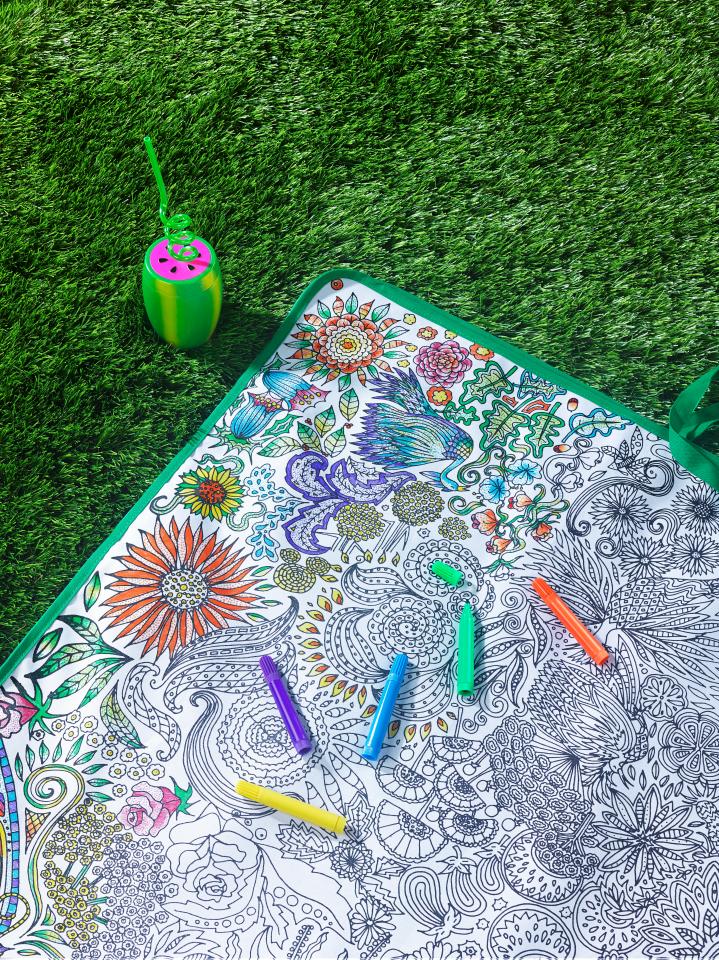  We love this colour-in picnic blanket