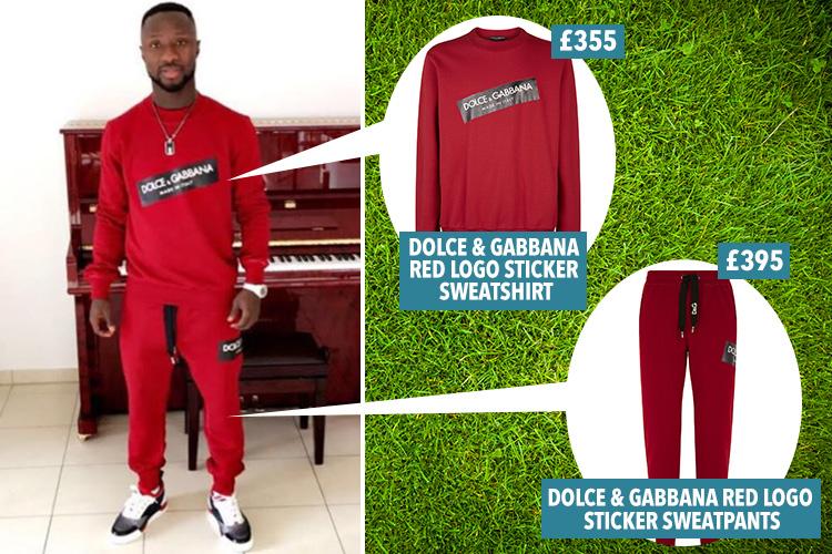  Naby Keita with his red Dolce & Gabbana sweatsuit