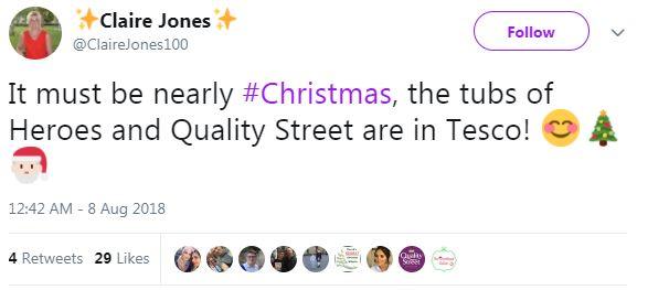  Some tweeters are excited that they're allowed to start thinking about Christmas