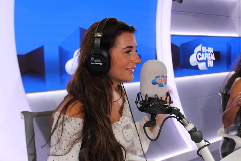  Dani Dyer got a surprise call from her dad on Capital FM today