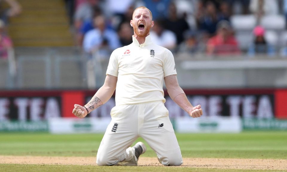 Ben Stokes celebrates his crucial wicket of Virat Kohli