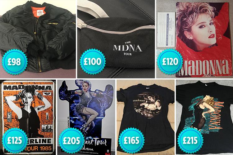  Madonna merchandise is selling on eBay for more than £200