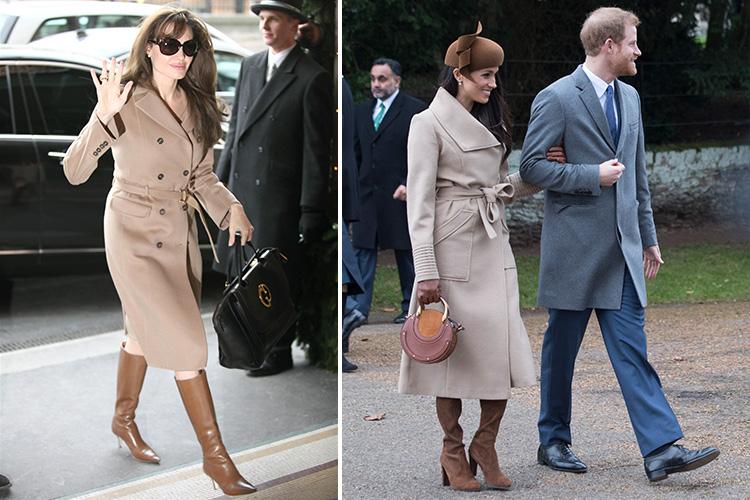  Both woman know how to rock a long coat