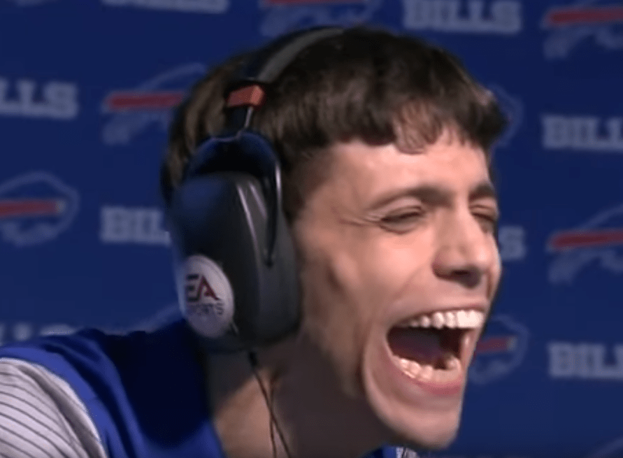  Katz celebrates after winning the Madden 2017 Bills competition last year