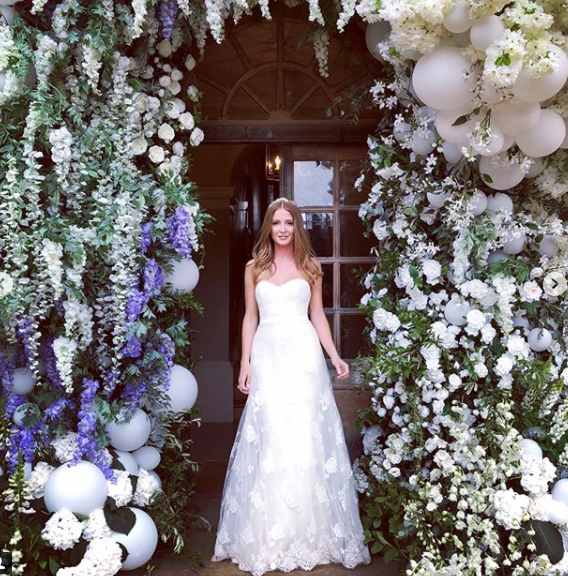  The former Made In Chelsea star looked every inch the princess as she posed in her £2000 Halfpenny wedding gown