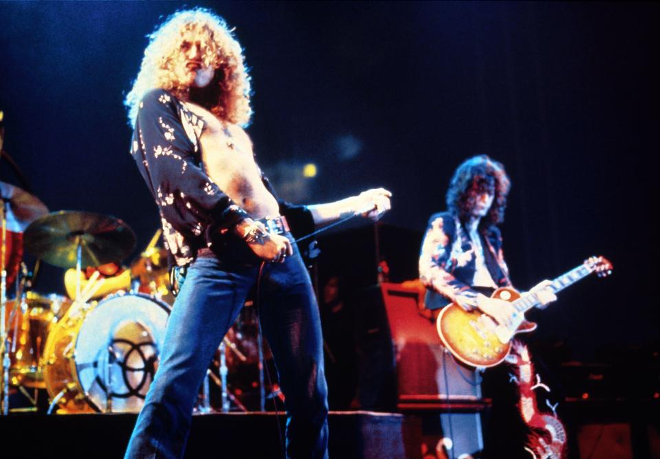  On stage, Robert Plant and Jimmy Page were rock gods