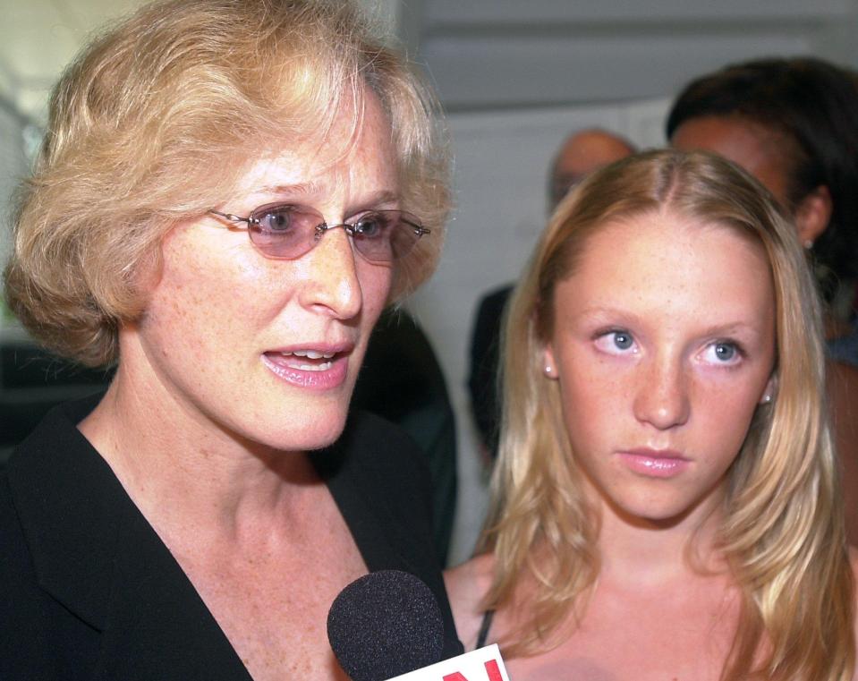  Glenn Close with her daughter, who she says she is a better parent to because of her experiences