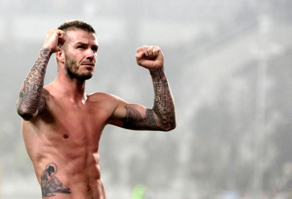  Tattoos such as those sported by David Beckham can actually HELP you find a job and are good for your career, a new study has found