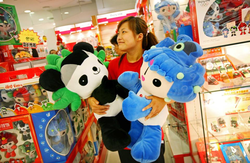  The mascots were once the pride of Beijing with fans buying soft versions back in 2008