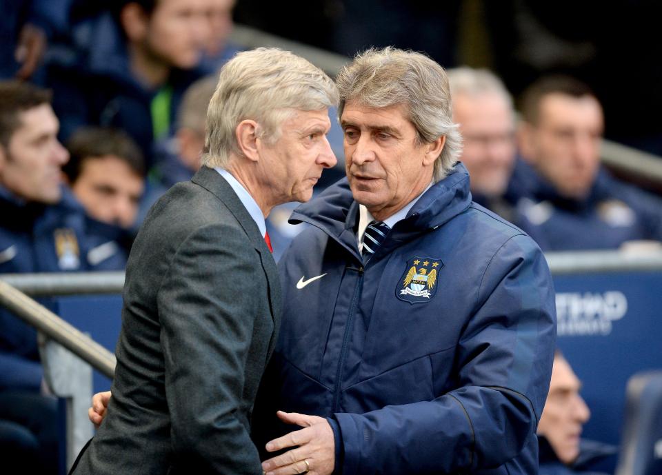  Pellegrini will face an Arsenal side not managed by Arsene Wenger for the first time this weekend