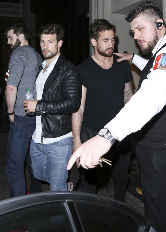 The rugby star, here shown outside a nightclub, was involved in an alleged brawl