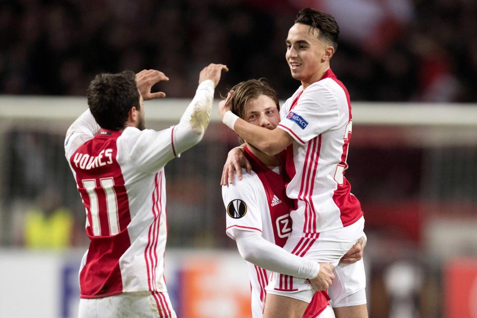  He featured in three Europa League ties as Ajax reached the final