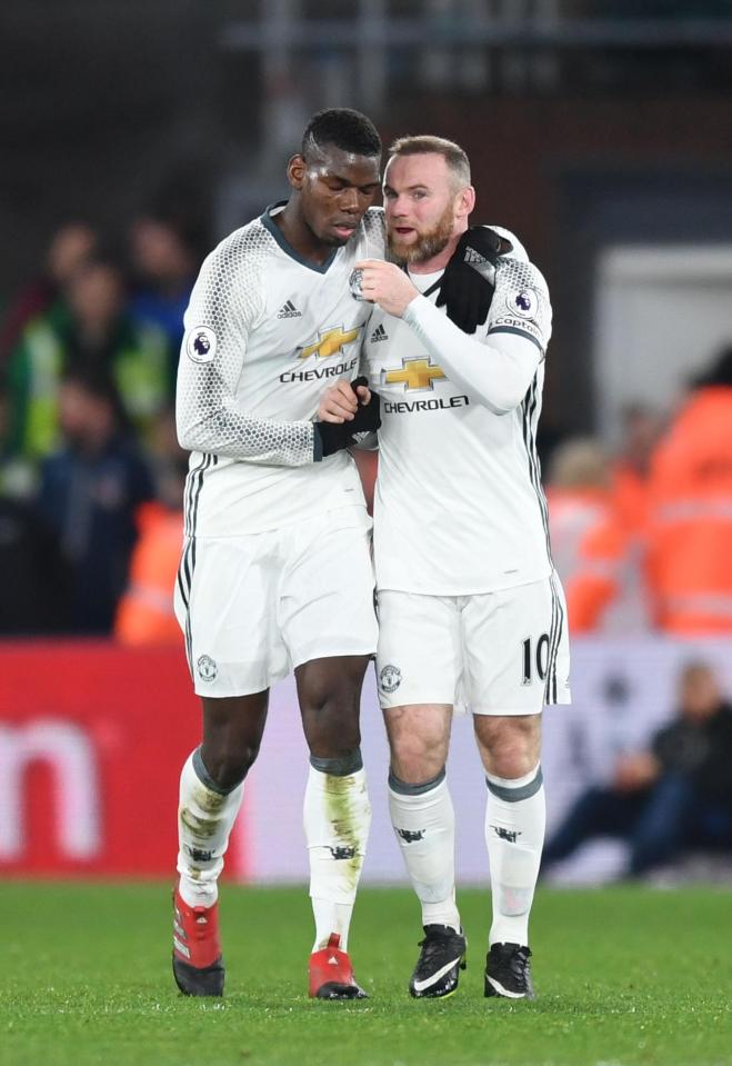 Wayne Rooney played alongside Paul Pogba before leaving for Everton and then DC United