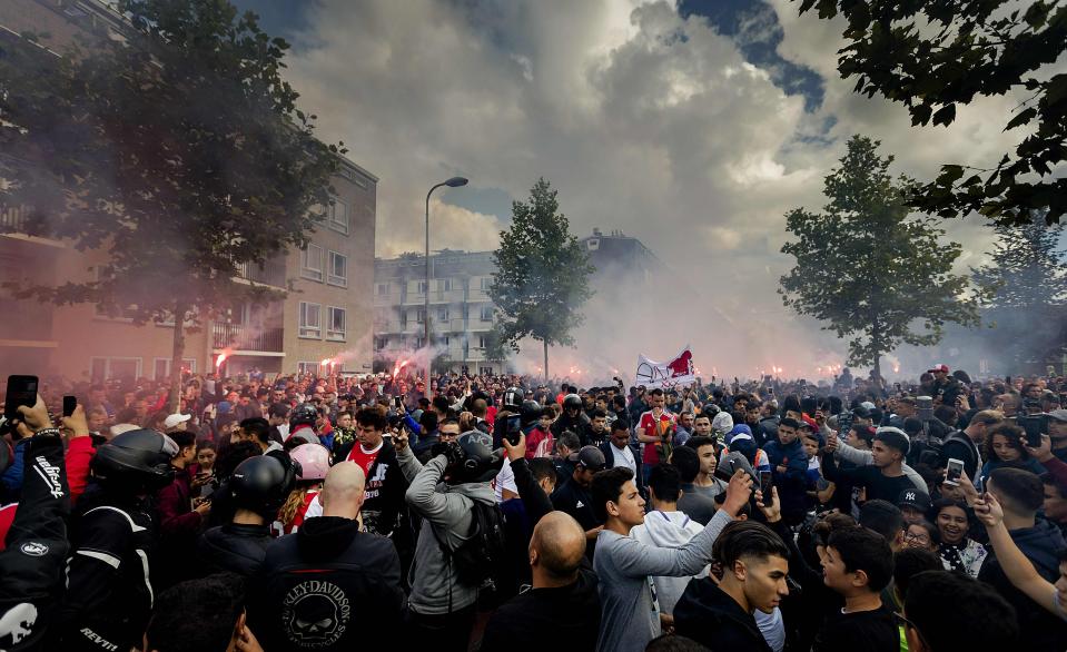  Fans gathered outside the player's house after the incident to show their support