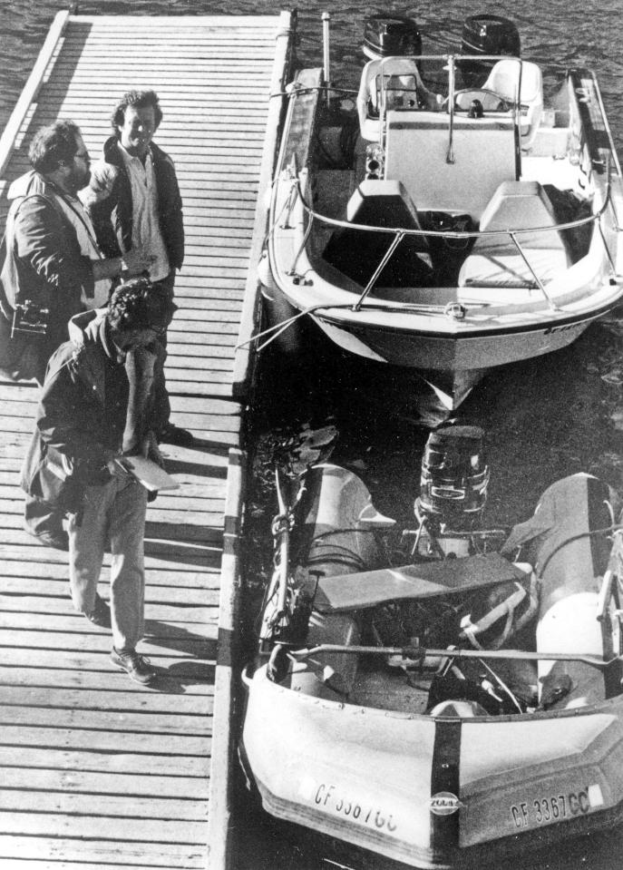  The Prince Valiant - the inflatable dinghy used by Natalie Wood, moored at the harbor in Avalon, Calif., after it washed up on the rocks on Santa Catalina Island