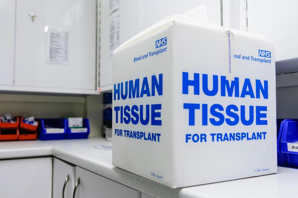  Box in a hospital containing an organ ready to transport