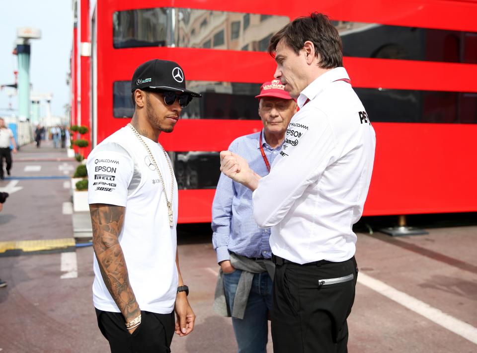 Toto Wolff and Lewis Hamilton are among those to pass on their best wishes to Lauda