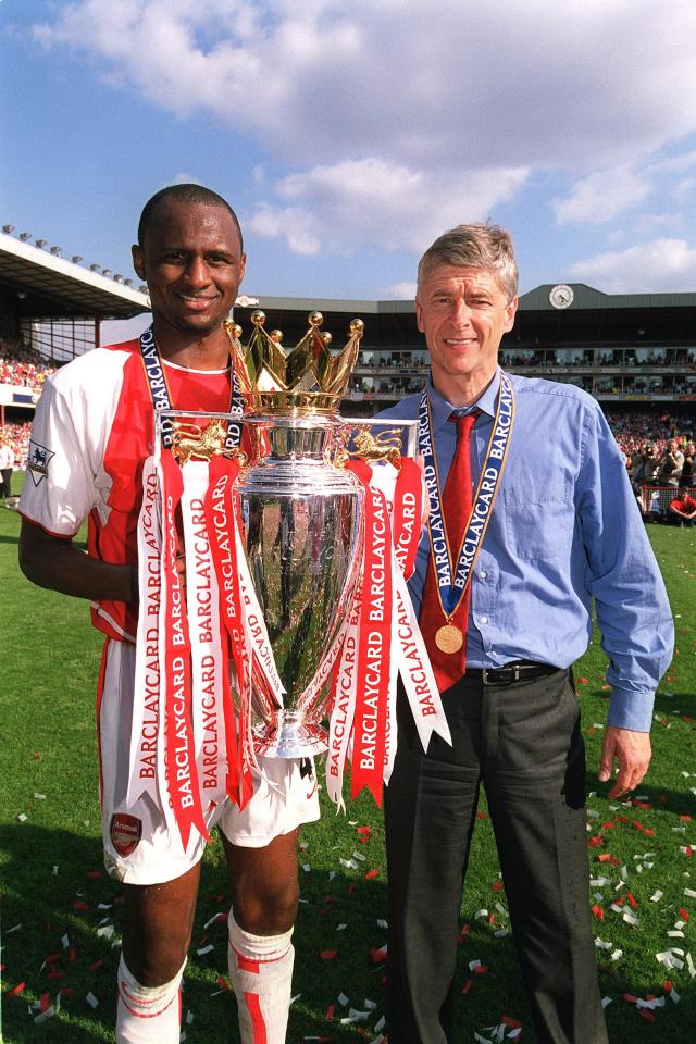 Vieira is no stranger to winning trophies as a player and manager