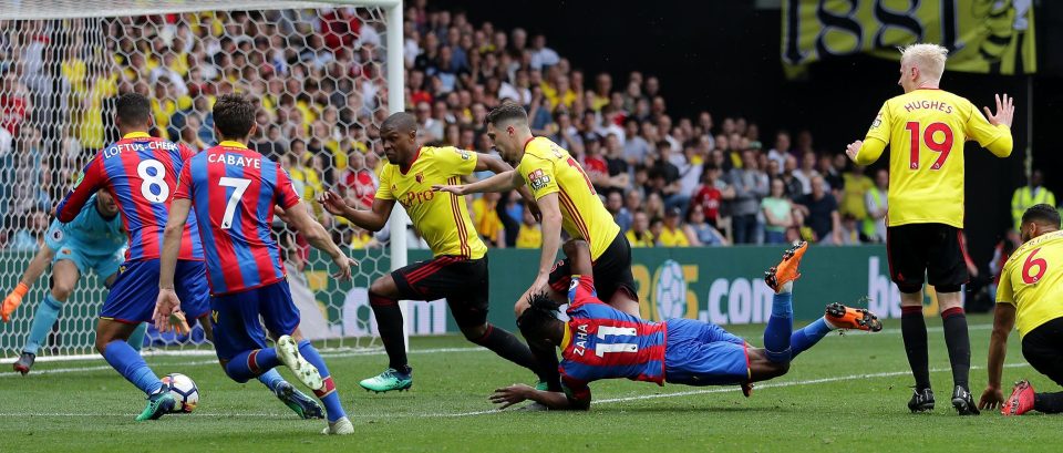  Wilfried Zaha infuriated Watford fans last season with his alleged diving