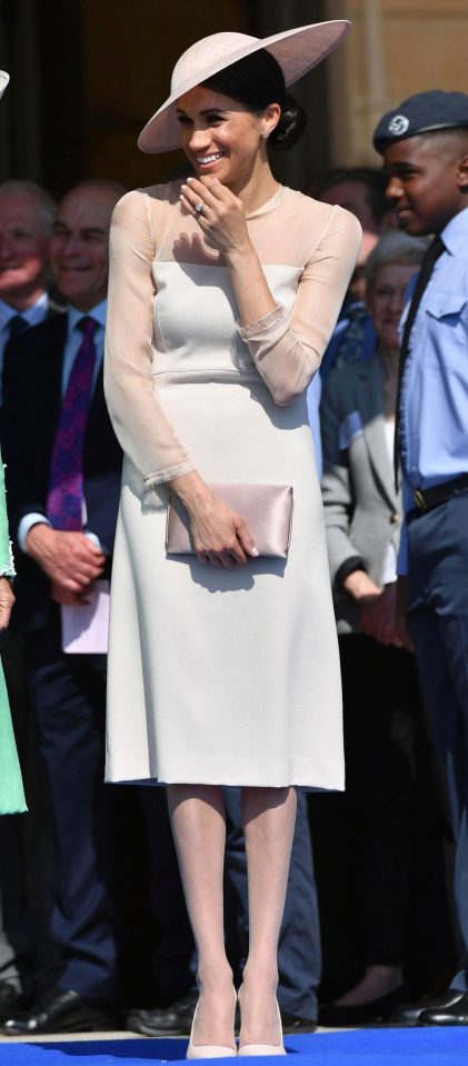  Meghan wore a soft pink Goat dress at Prince Charles' birthday celebration