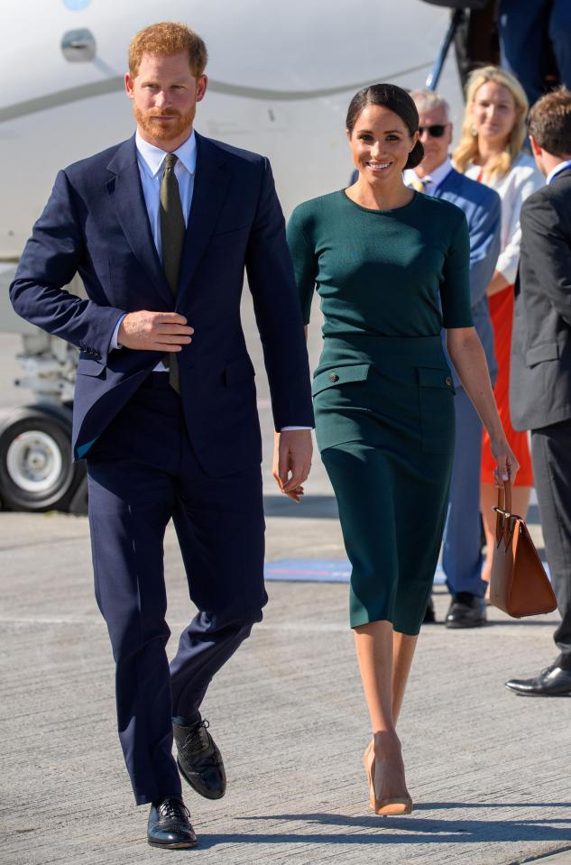  Meghan's emerald pencil skirt was a winner in Ireland