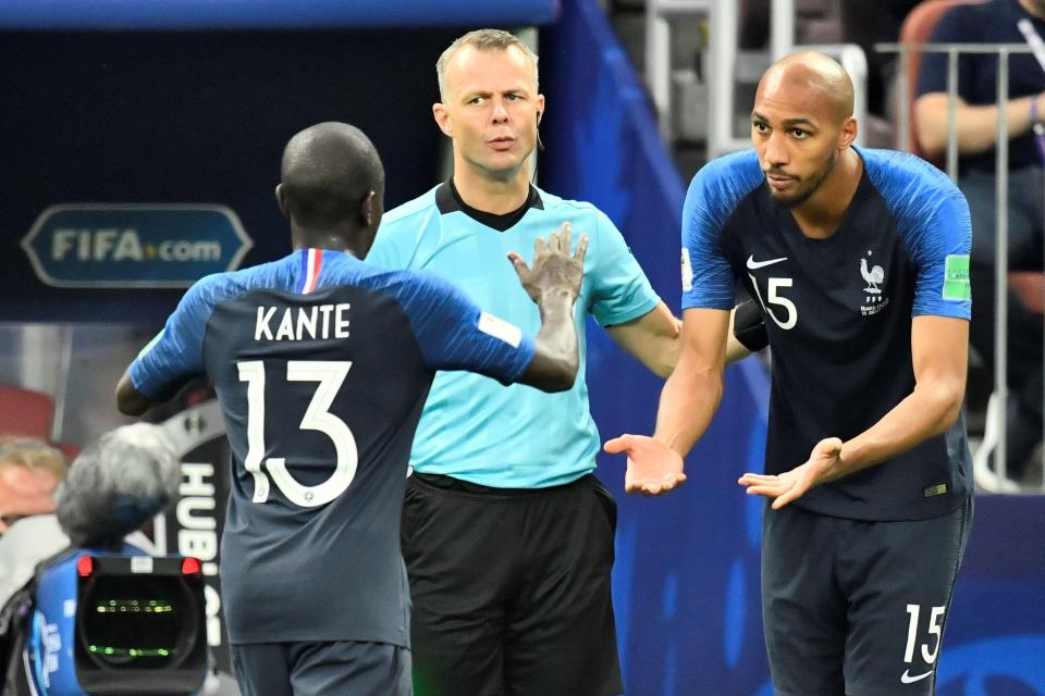 Nzonzi came on for N'Golo Kante for the last half hour of France's World Cup final victory over Croatia